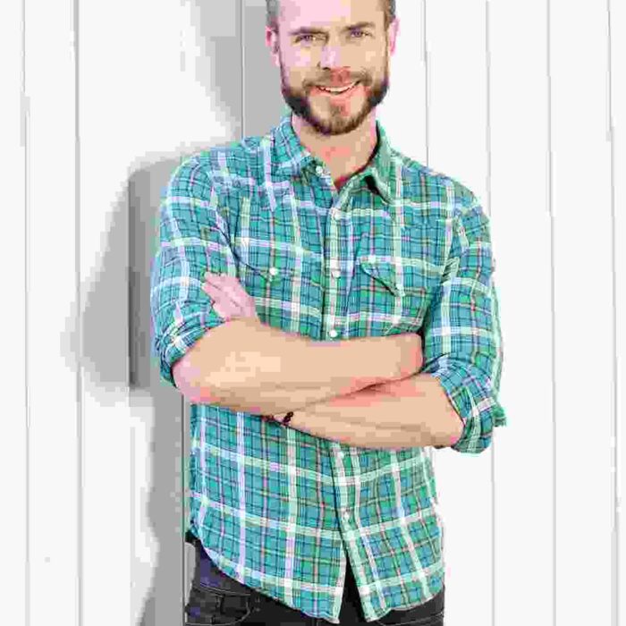 Long Sleeve Plaid Dress