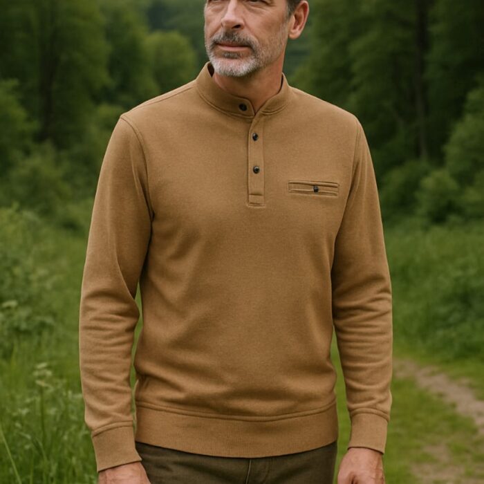 Men’s Premium Soft Knit Henley – 100% Cotton – Turkish Quality