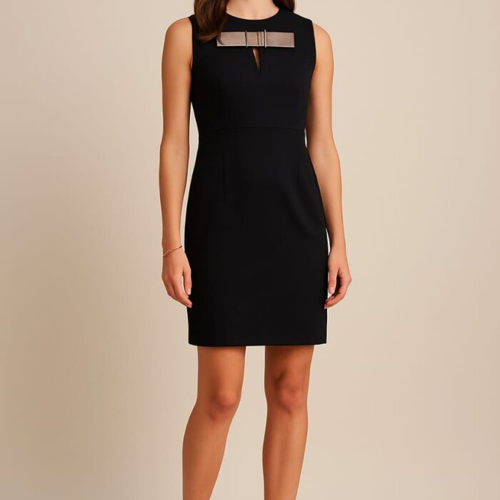 Classy Black Sleeveless Dress – Premium Quality Branded