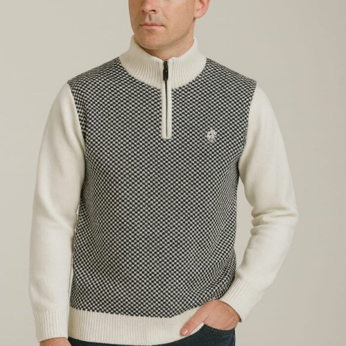 Men’s Stylish Heavy Knit Half-Zip Sweater – Winter Premium Edition