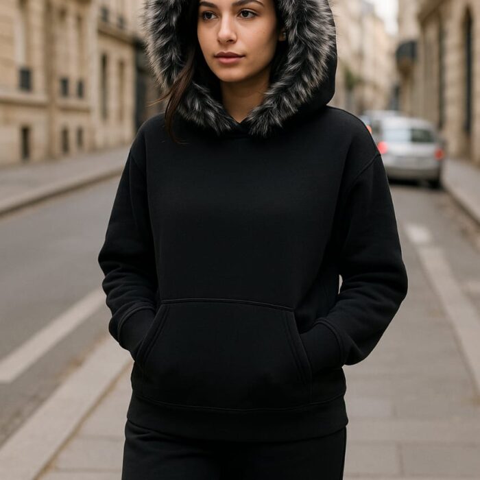 Premium Turkish Cotton Fleece Winter Set – Faux Fur Hood