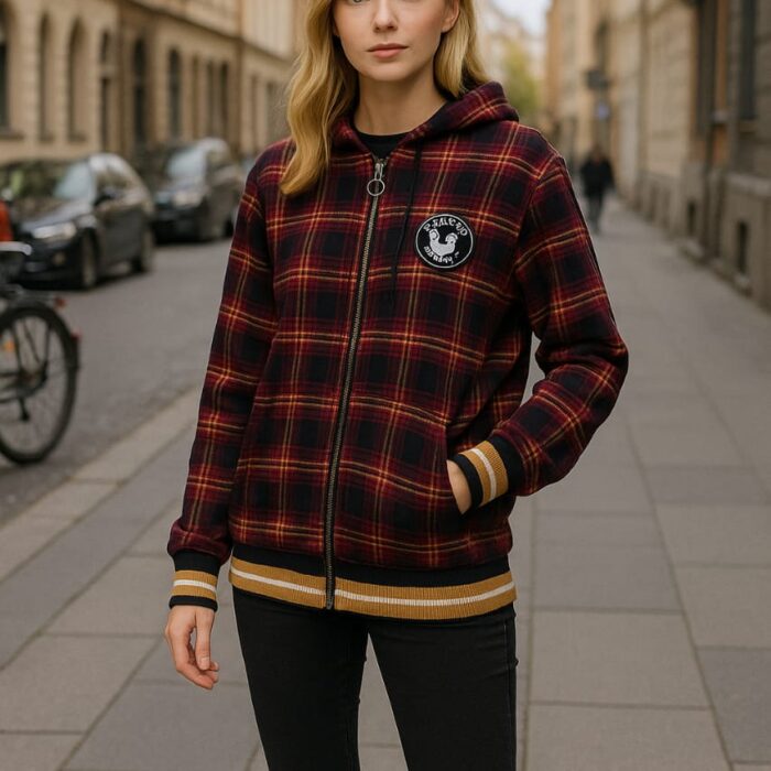 Women’s Premium Heavy Plaid Hoodie – Turkish Quality