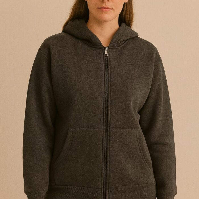 Women’s Fleece Zip Hoodie – Basic Casual Comfort