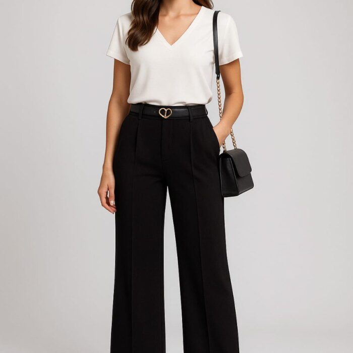 Women’s Classy Italian Wide-Leg Pants – Premium Tailored Fit