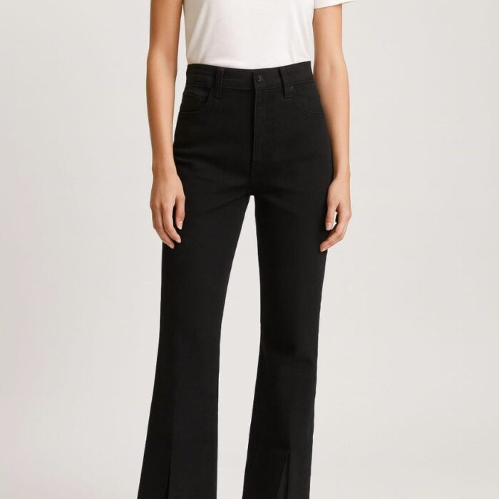 Women’s Black Jeans with Front Slit – Premium Turkish Denim