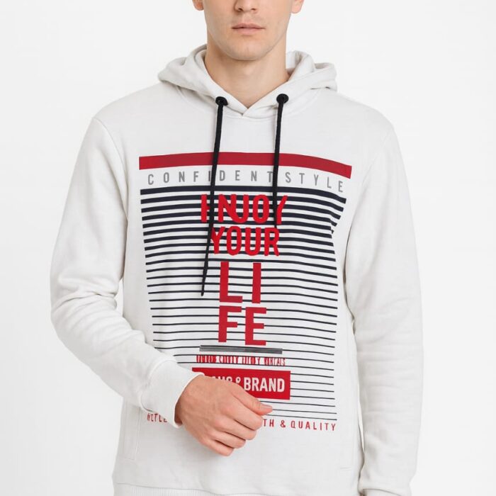Men’s Premium French Terry Hoodie – Modern Graphic Print