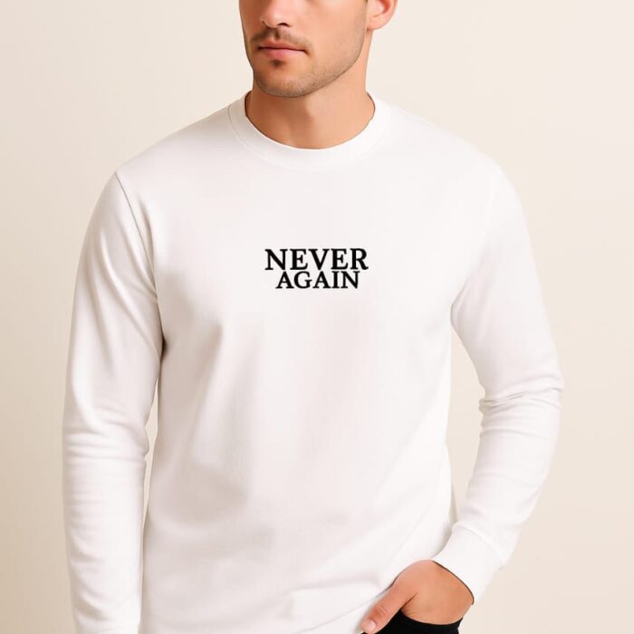 Premium Turkish Long Sleeve T-Shirt – French Terry Fabric – Leather Text Design