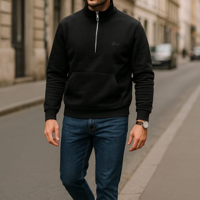Men’s Half-Zip Fleece Sweatshirt – Turkish Fabric – Big Sale