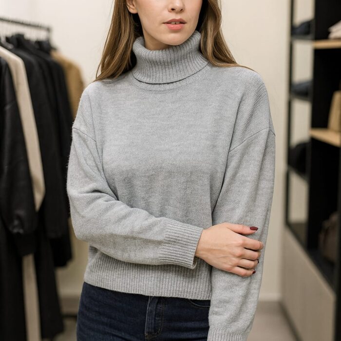 Women’s Premium Knitted Turtleneck Sweater – Soft Winter Top
