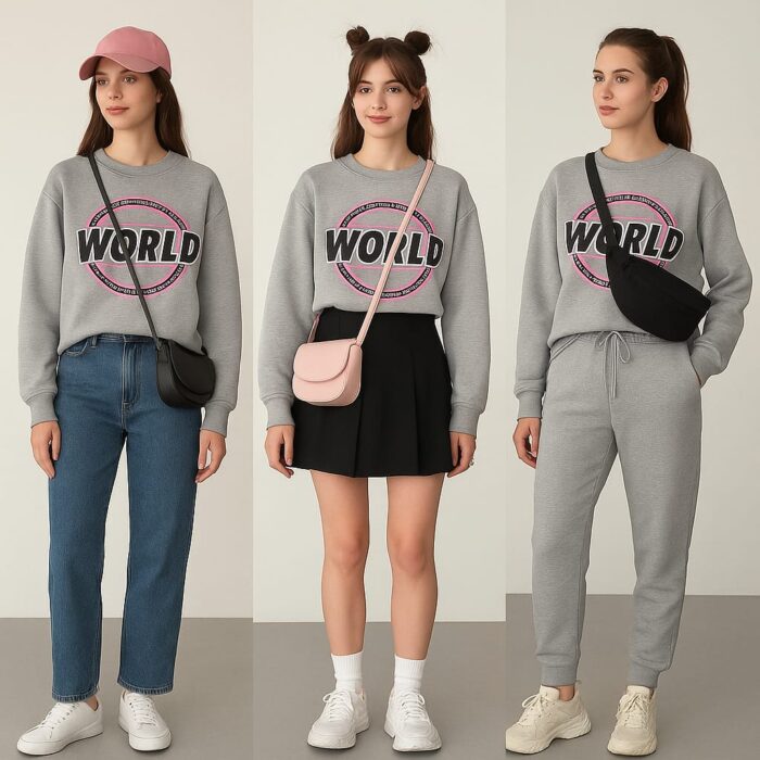 Women’s Premium French Terry Sweatshirt – Turkish Quality