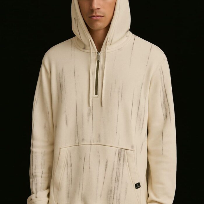 Men’s Stylish Microfleece Hoodie – Half Zipper – Premium Soft Fabric – Sizes S to 3XL