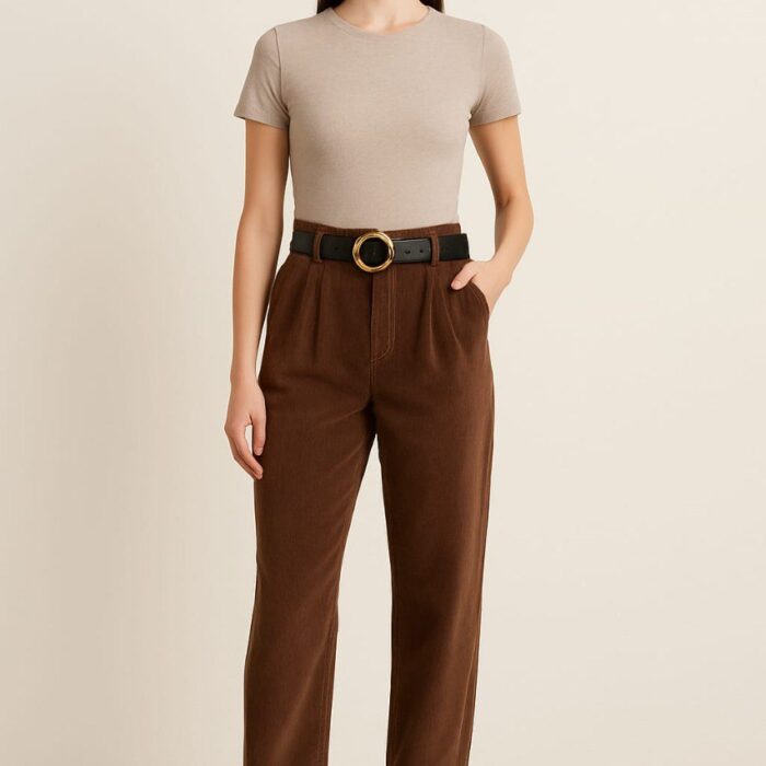 Women’s Italian Premium Straight-Leg Pant – Elegant & Classy Fit